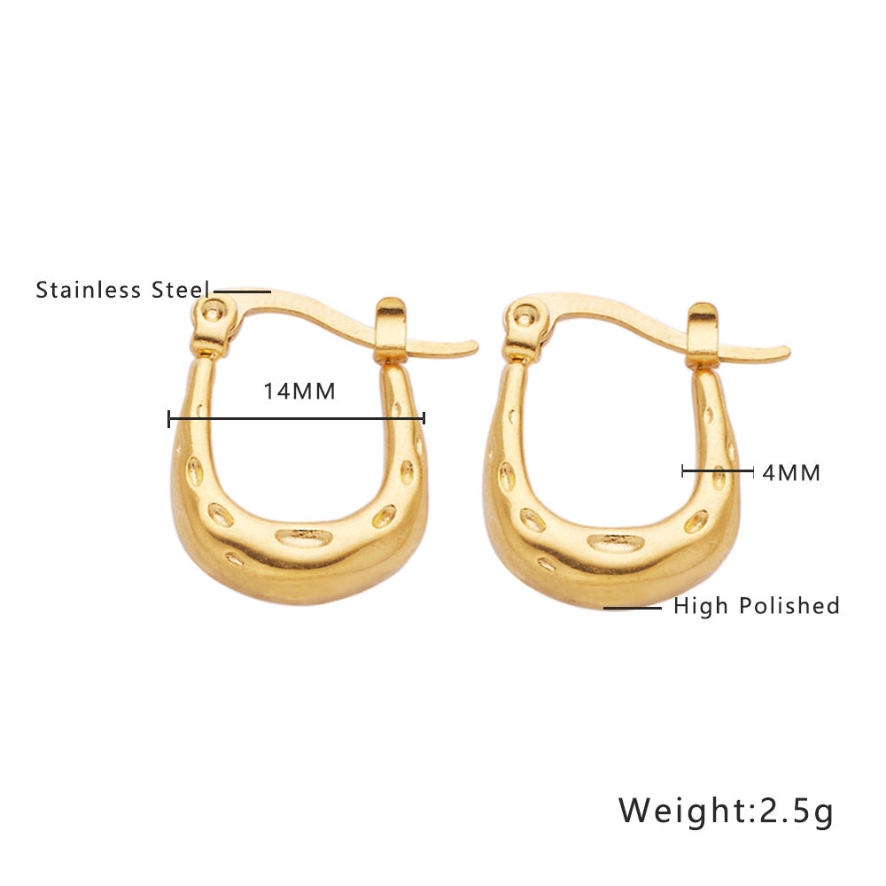 TWISTED GOLD HOOPS EARRING