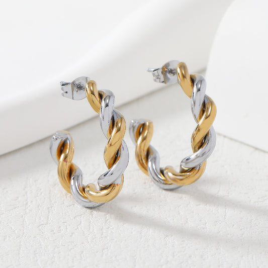 TWISTED HOOP EARRINGS