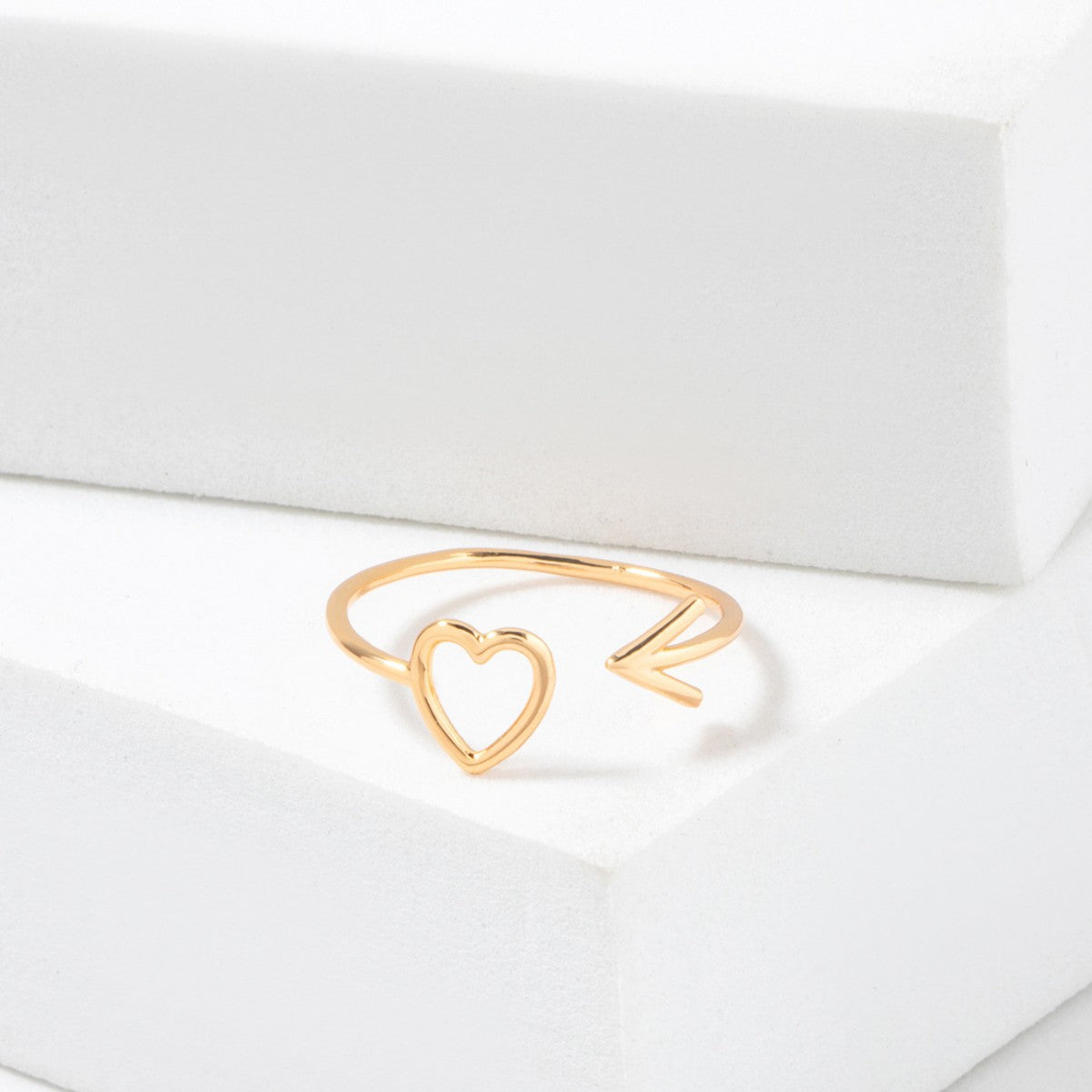 HEART ARROW OPEN RING