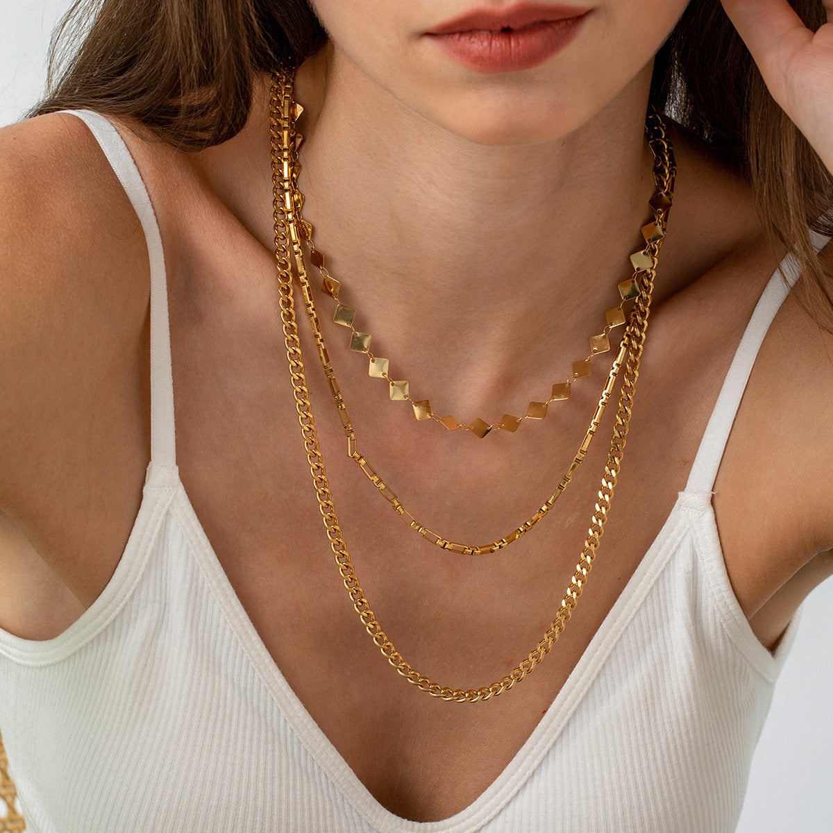 GOLD LAYERS NECKLACE SET