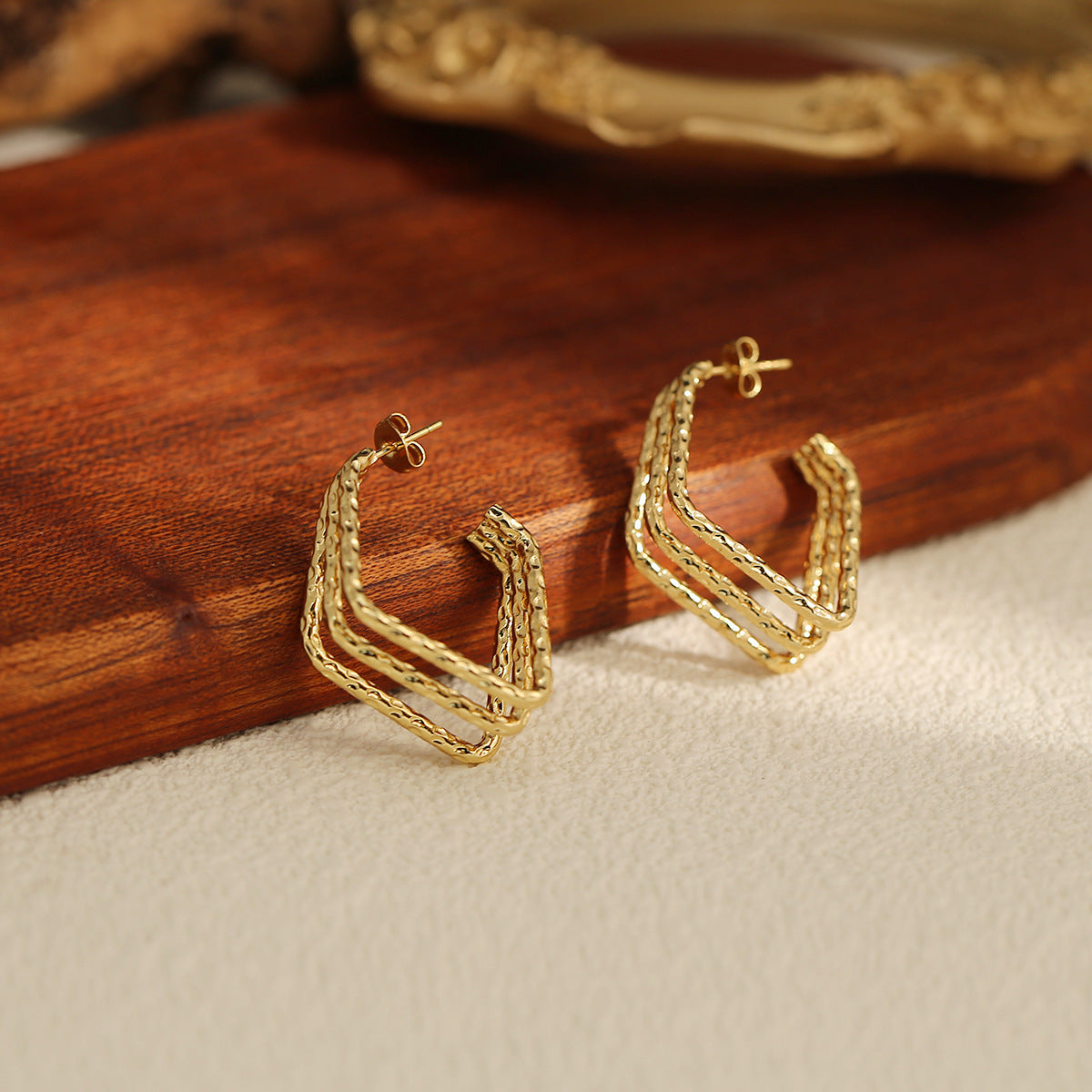 GOLD HOOP EARRINGS