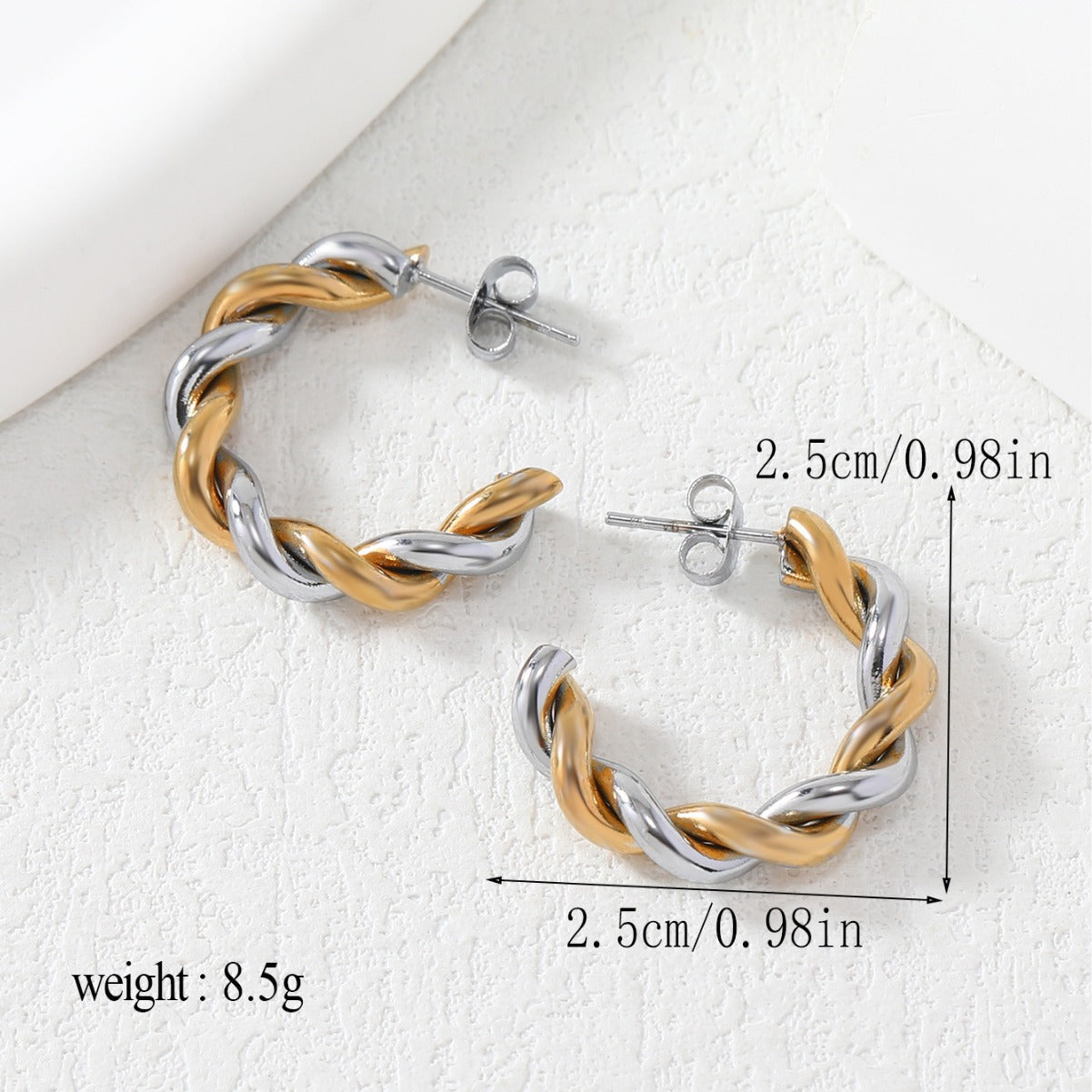 TWISTED HOOP EARRINGS