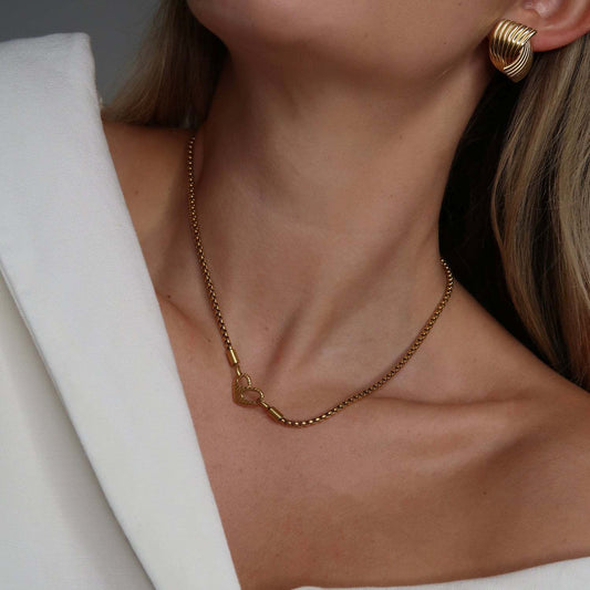 GOLDEN HART VENICE CHAIN CHOKER