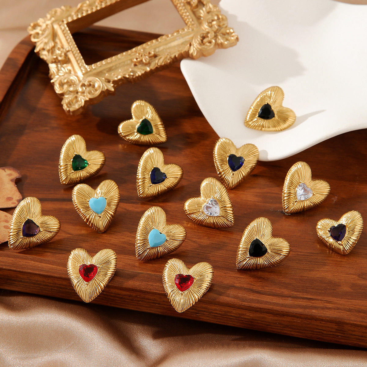 HEART STUD EARRINGS