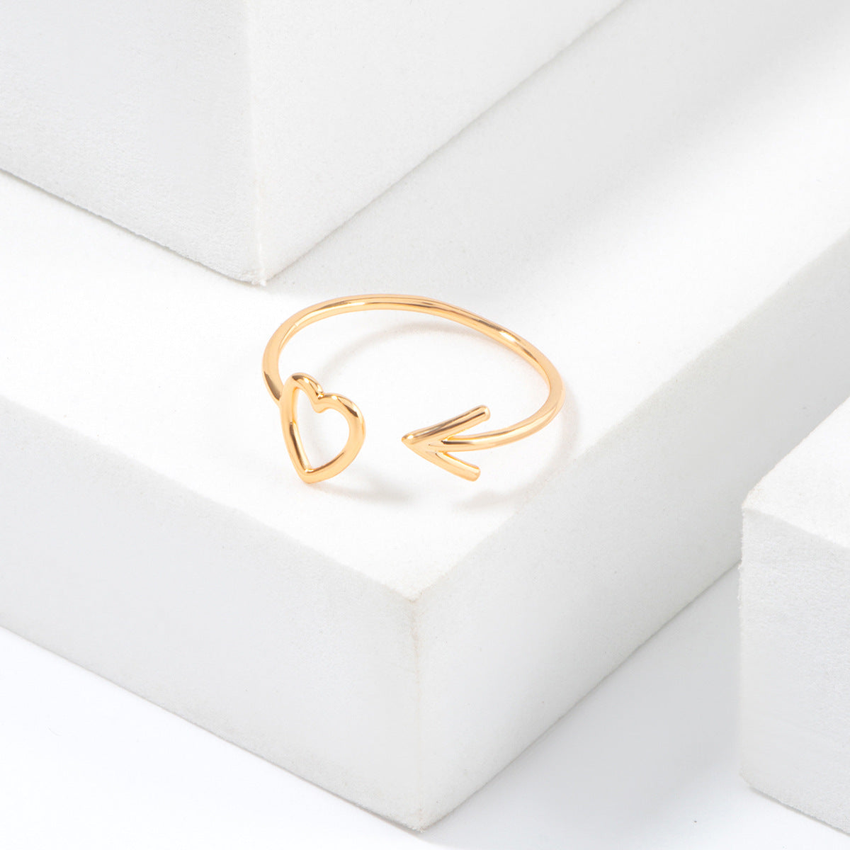 HEART ARROW OPEN RING