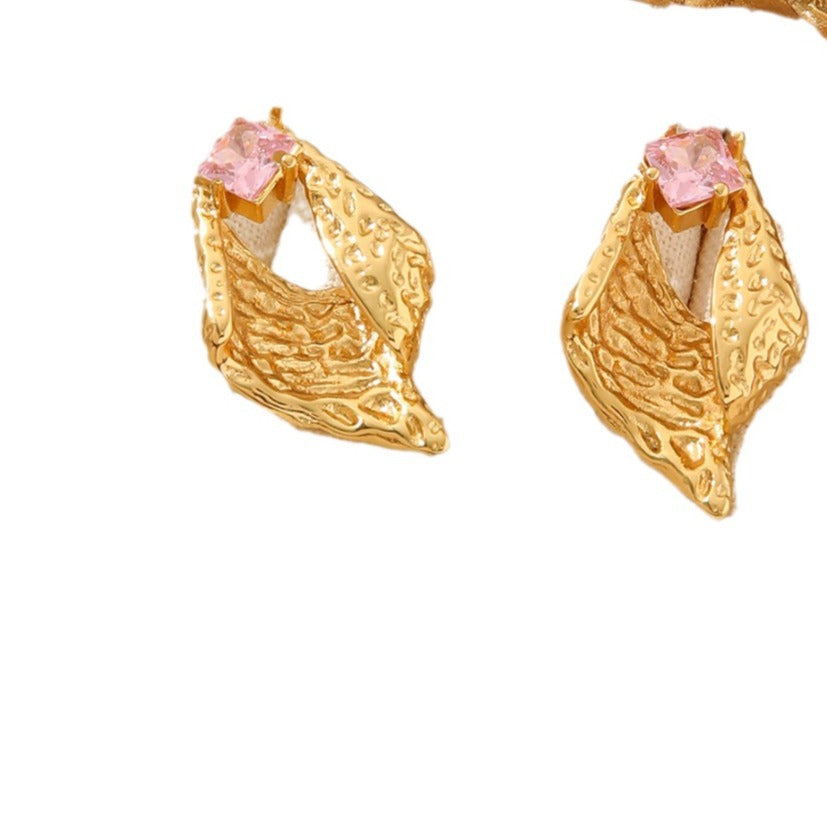 GOLD STUD EARRINGS