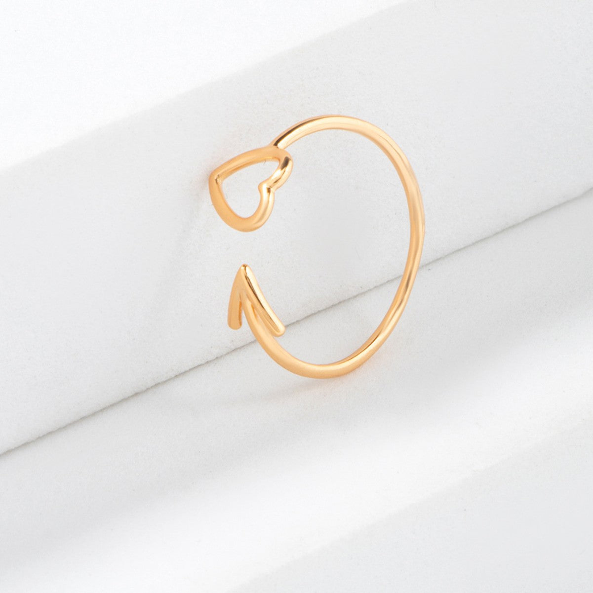 HEART ARROW OPEN RING