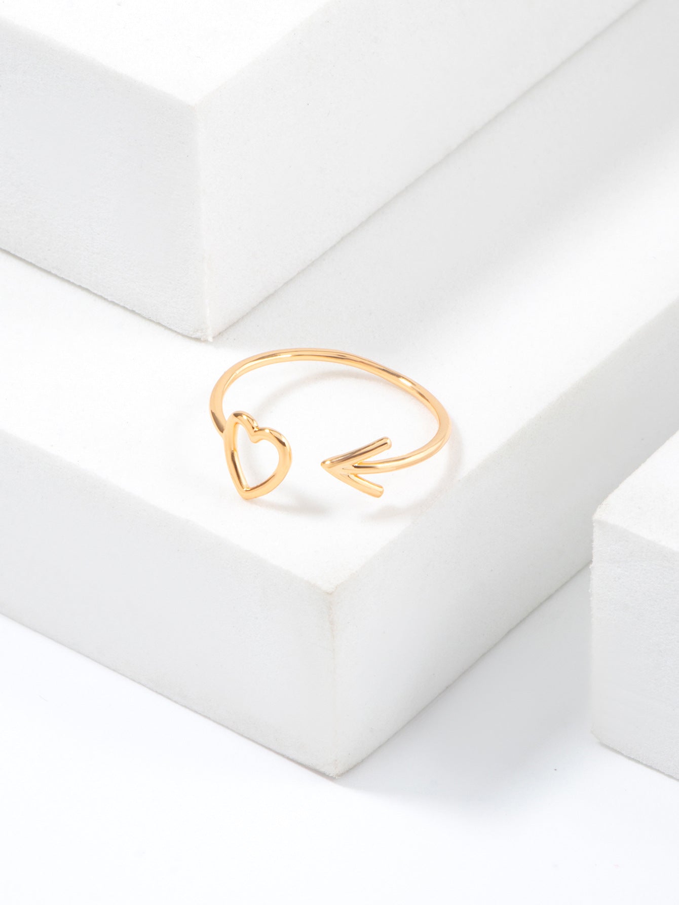 HEART ARROW OPEN RING