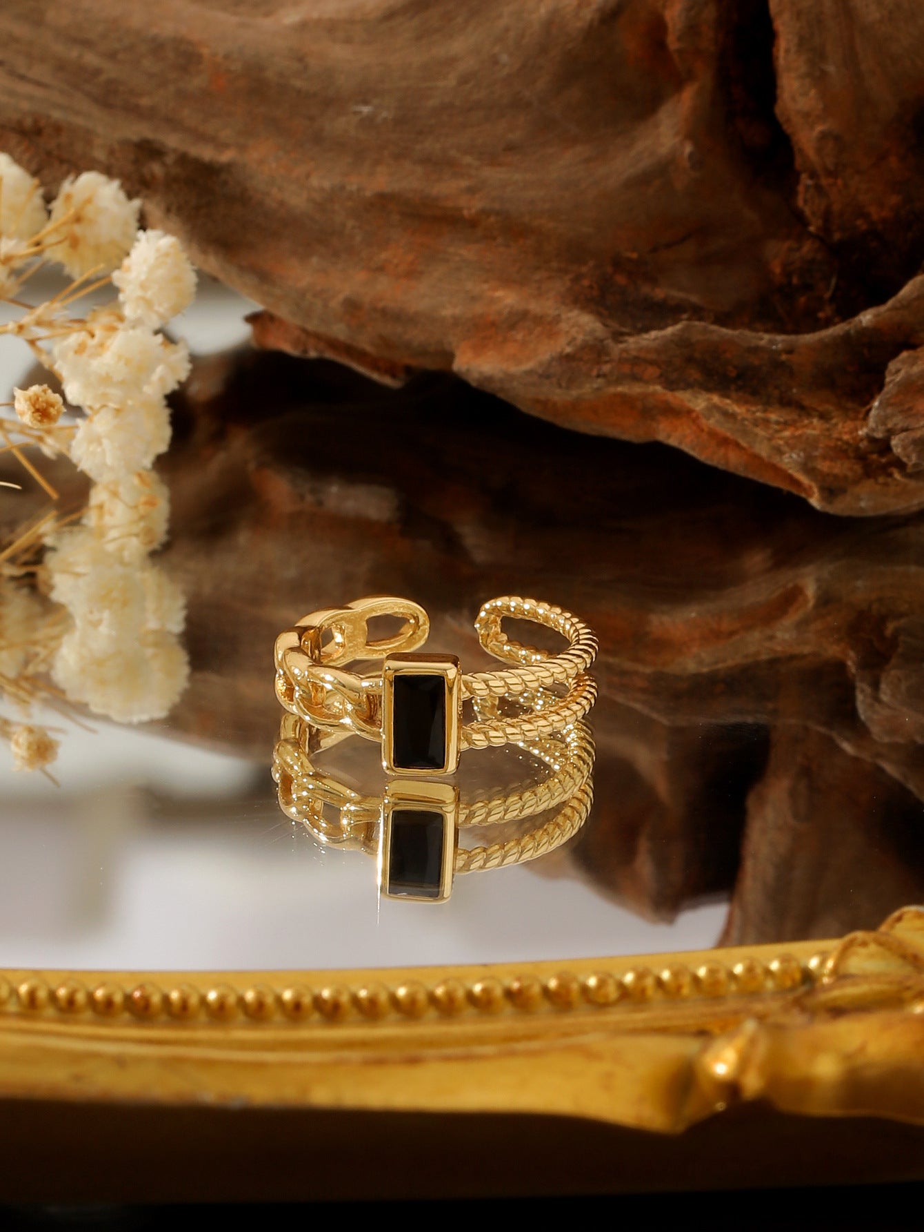 CZ GOLD OPEN RINGS