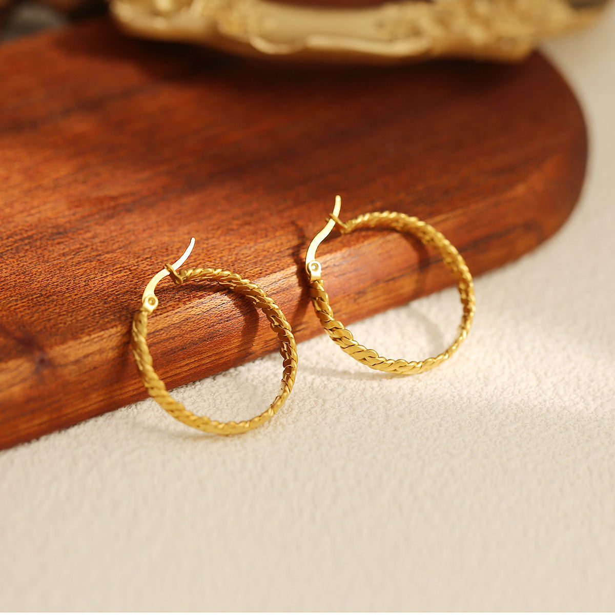 GOLD HOOP EARRINGS