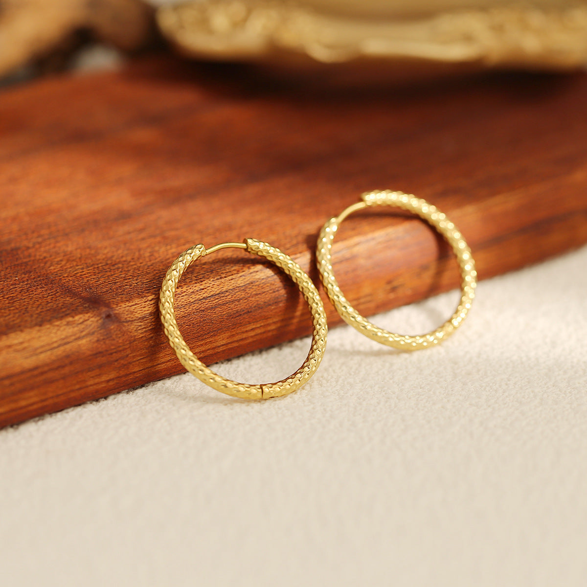 GOLD HOOP EARRINGS