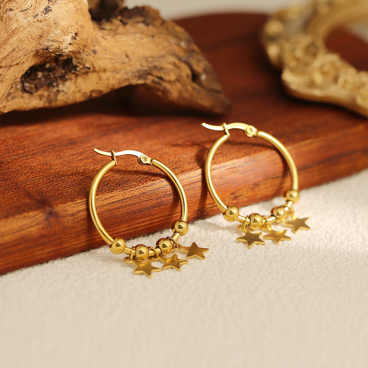 GOLD HOOP EARRINGS